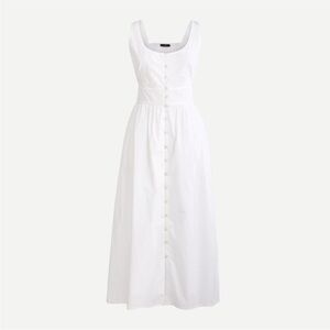 NWT J Crew Button Front Cotton Poplin Dress size 8